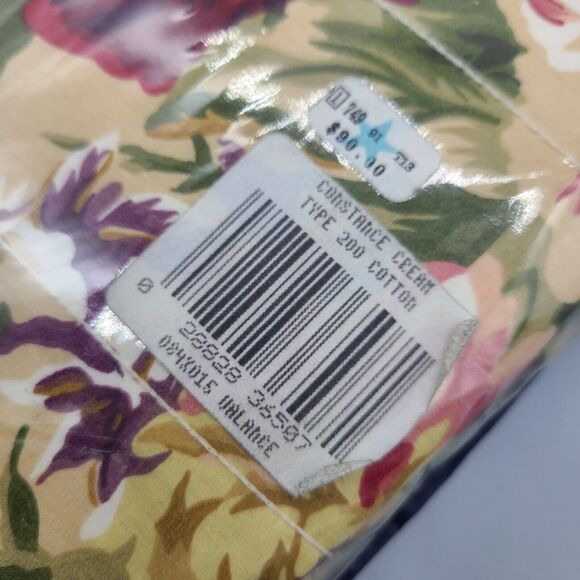 Vintage new Ralph Lauren Constance Valence cream Roses Cotton-Lined - Picture 4 of 6